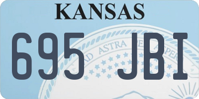 KS license plate 695JBI