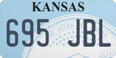 KS license plate 695JBL