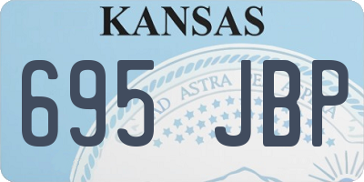 KS license plate 695JBP