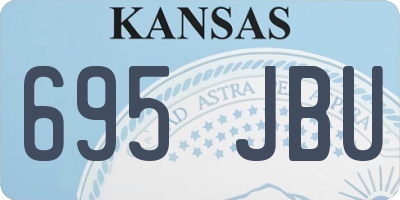 KS license plate 695JBU