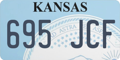 KS license plate 695JCF