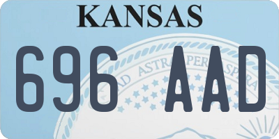 KS license plate 696AAD