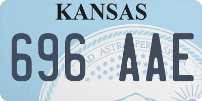 KS license plate 696AAE