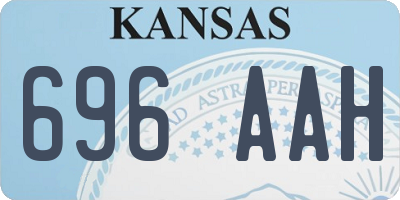 KS license plate 696AAH