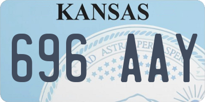 KS license plate 696AAY