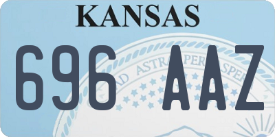 KS license plate 696AAZ