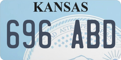 KS license plate 696ABD