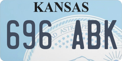 KS license plate 696ABK