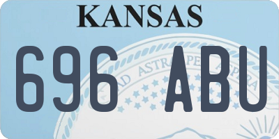 KS license plate 696ABU
