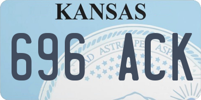 KS license plate 696ACK