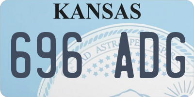KS license plate 696ADG