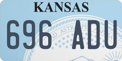 KS license plate 696ADU