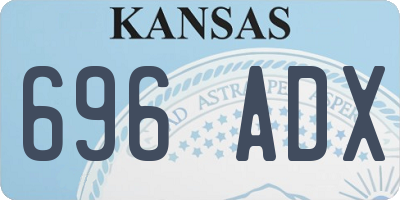 KS license plate 696ADX