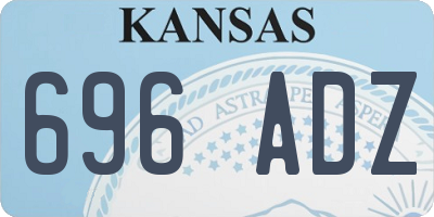 KS license plate 696ADZ