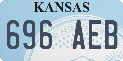 KS license plate 696AEB