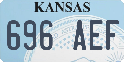 KS license plate 696AEF