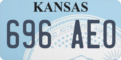 KS license plate 696AEO