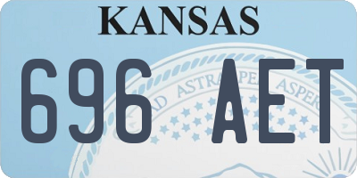 KS license plate 696AET