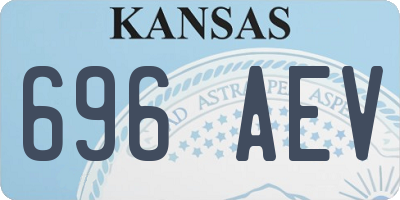 KS license plate 696AEV