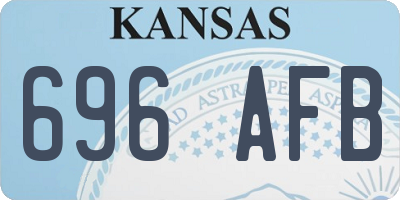 KS license plate 696AFB