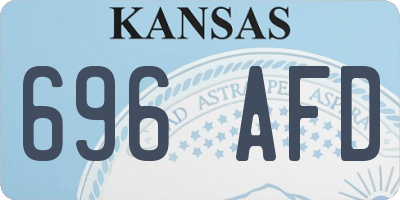 KS license plate 696AFD
