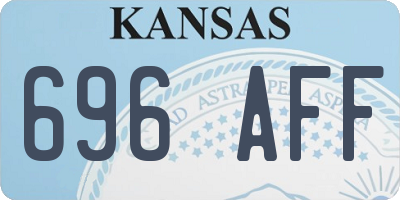 KS license plate 696AFF