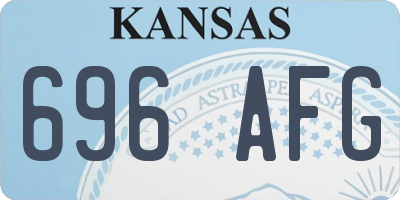 KS license plate 696AFG