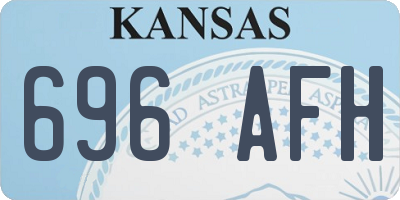 KS license plate 696AFH