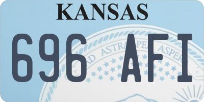 KS license plate 696AFI