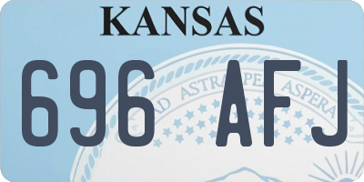 KS license plate 696AFJ