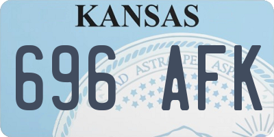 KS license plate 696AFK