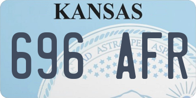 KS license plate 696AFR