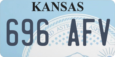 KS license plate 696AFV