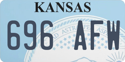 KS license plate 696AFW