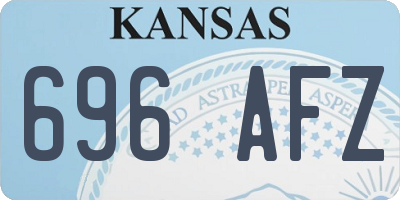 KS license plate 696AFZ