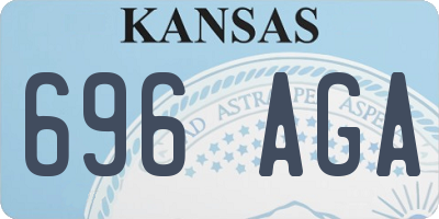 KS license plate 696AGA