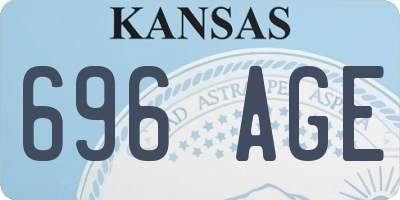 KS license plate 696AGE