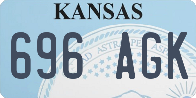 KS license plate 696AGK