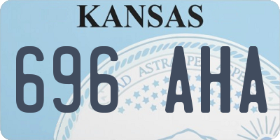 KS license plate 696AHA
