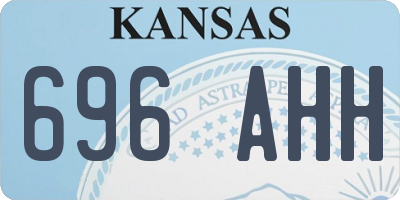 KS license plate 696AHH