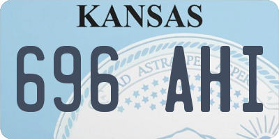 KS license plate 696AHI