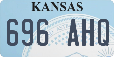 KS license plate 696AHQ