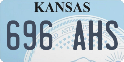 KS license plate 696AHS