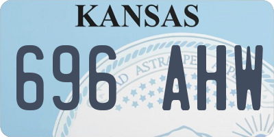 KS license plate 696AHW