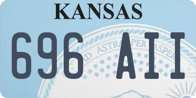 KS license plate 696AII