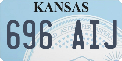 KS license plate 696AIJ