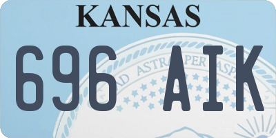 KS license plate 696AIK