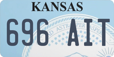 KS license plate 696AIT