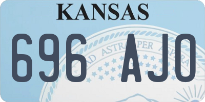 KS license plate 696AJO