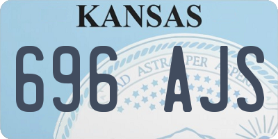 KS license plate 696AJS